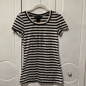 Kardashian Collection striped graphic Tee shirt XS